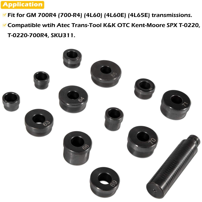 Bonbo T-0220-700R4 Bushing Driver Tools Kit Fits for GM 700-R4 4L60 4L60E 4L65E Transmissions Bushing Bearing Seal Installer Remover Set (13 PCs) - Image 2
